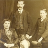 Family photo of the Judson photo including there son and dog