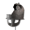 Viking helmet with corrosion to the top.