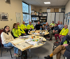 Group of people meeting about the River Tees project.