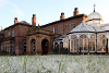 Frost on the grass in front of Preston Park Hall.