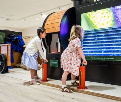 Children playing in the All Aboard! interactive exhibition