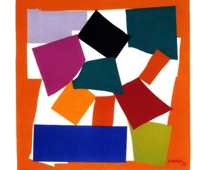 Image of  the famous print: The Snail by Matisse