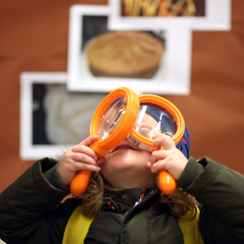 Child With Magnifying Glass Child With Magnifying Glass