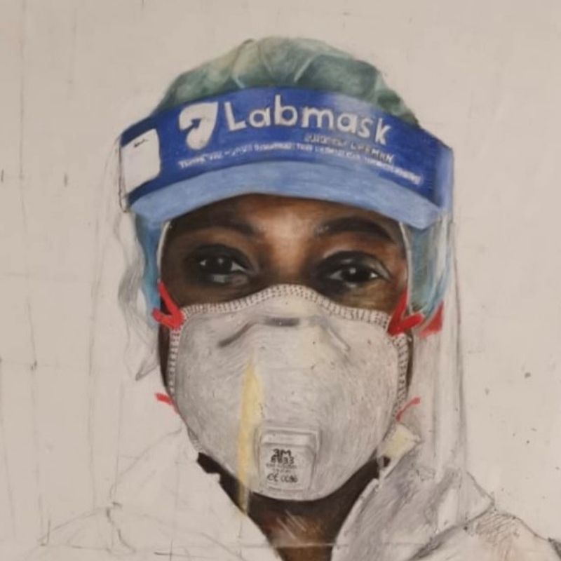 Portrait Of An NHS Worker During Covid 19 Pandemic